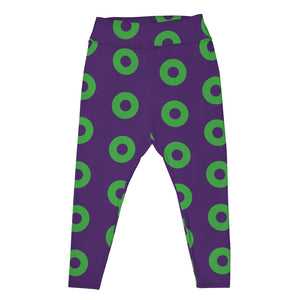 Plus Size Donut Leggings (sizes 2XL - 5XL), Purple/Green