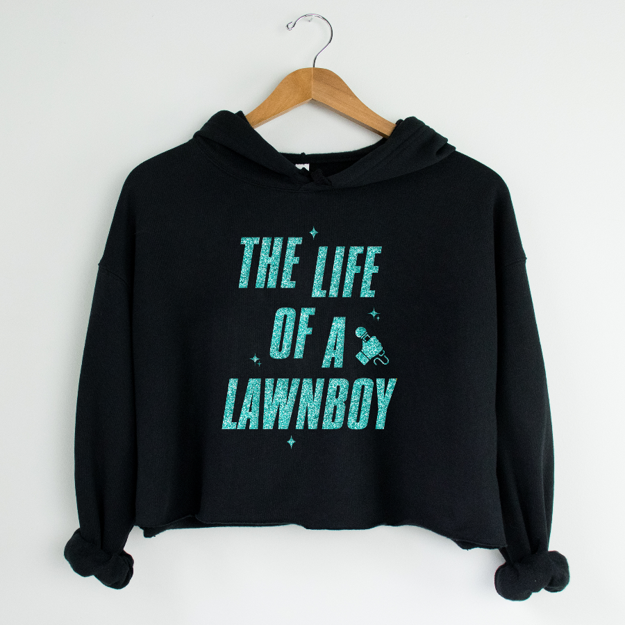 'The Life Of A Lawnboy' Crop Hoodie