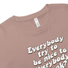 Women’s 'Jerry Says Be Nice' Crop Tee