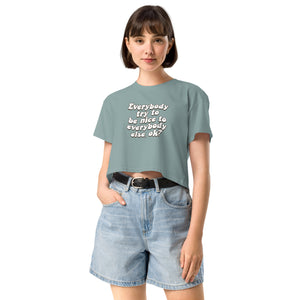Women’s 'Jerry Says Be Nice' Crop Tee
