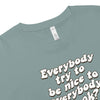 Women’s 'Jerry Says Be Nice' Crop Tee