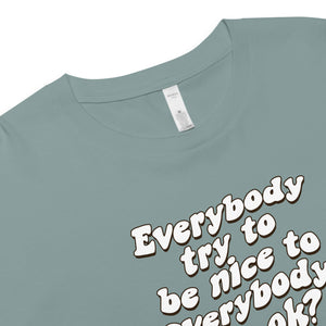 Women’s 'Jerry Says Be Nice' Crop Tee