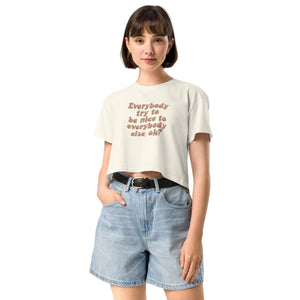 Women’s 'Jerry Says Be Nice' Crop Tee