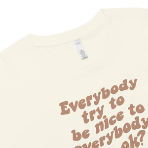 Women’s 'Jerry Says Be Nice' Crop Tee
