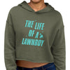 'The Life Of A Lawnboy' Crop Hoodie