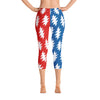 Lazy Lightning Capri Leggings, Red White & Blue