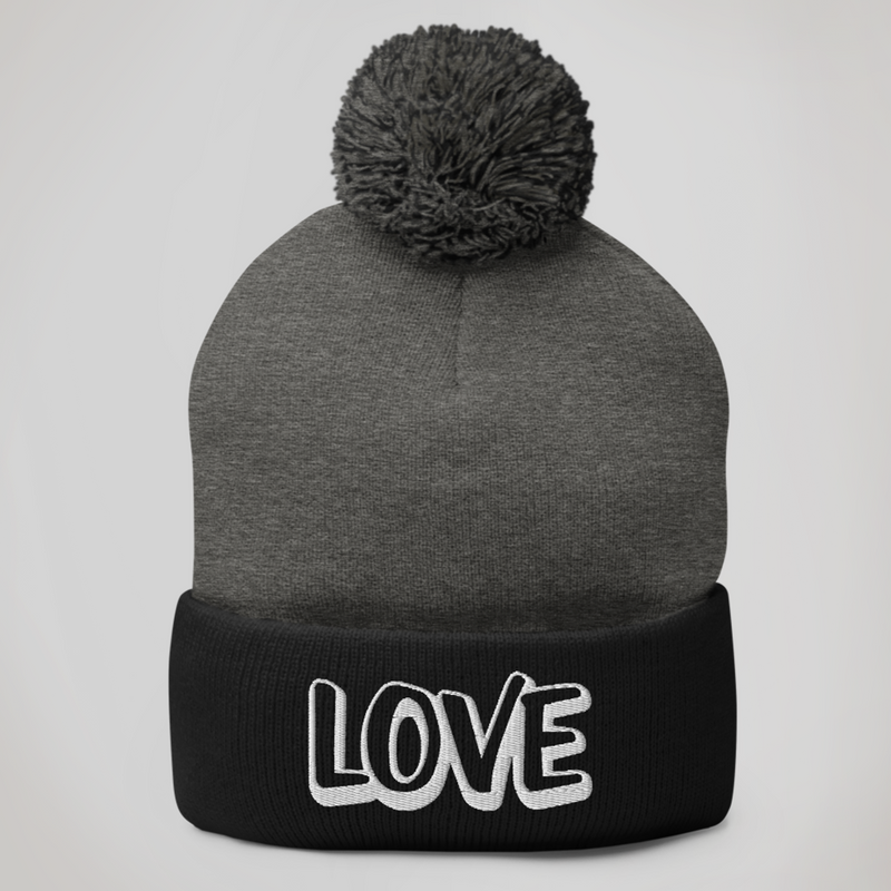 'LOVE' Pom Pom Beanie