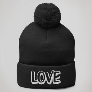 'LOVE' Pom Pom Beanie