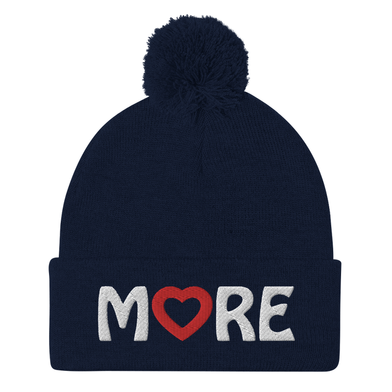 'MORE' Pom Pom Beanie