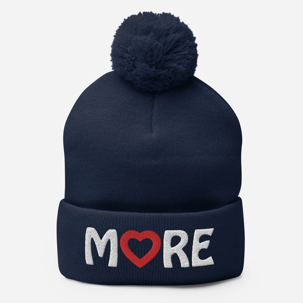 'MORE' Pom Pom Beanie