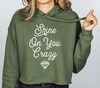 Shine On You Crazy Diamond Crop Hoodie