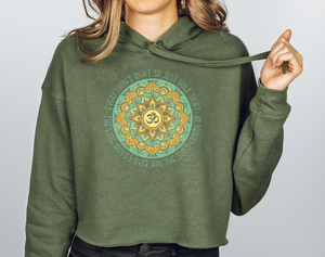 Everything's Right Crop Hoodie