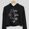 Shine On You Crazy Diamond Crop Hoodie
