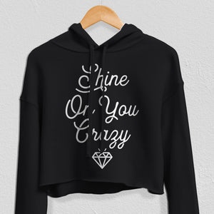 Shine On You Crazy Diamond Crop Hoodie