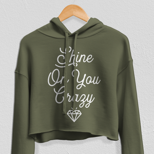 Shine On You Crazy Diamond Crop Hoodie