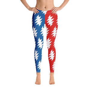 Lazy Lightning Leggings, Red White & Blue