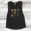 Women's Muscle Tank - 'Nothing But Flowers'