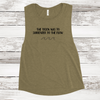 Women's Muscle Tank - The Trick was to Surrender to the Flow