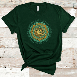 'Everything's Right' Mandala Tee (unisex sizing)