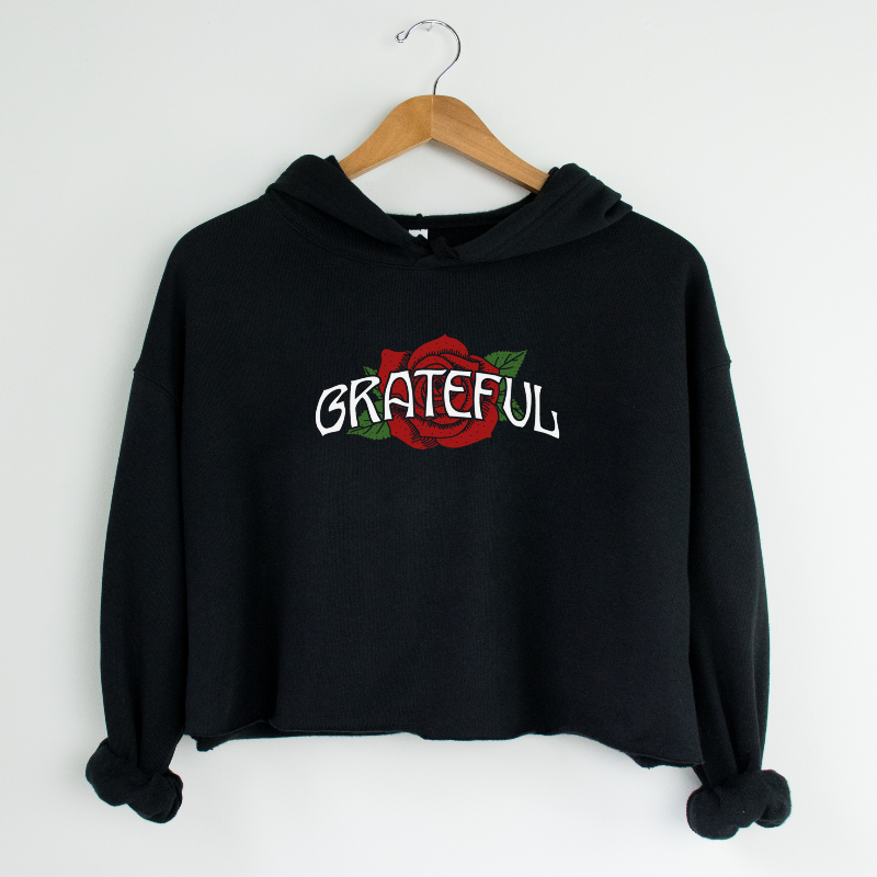 Grateful Crop Hoodie