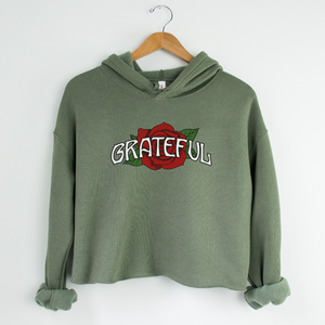 Grateful Crop Hoodie