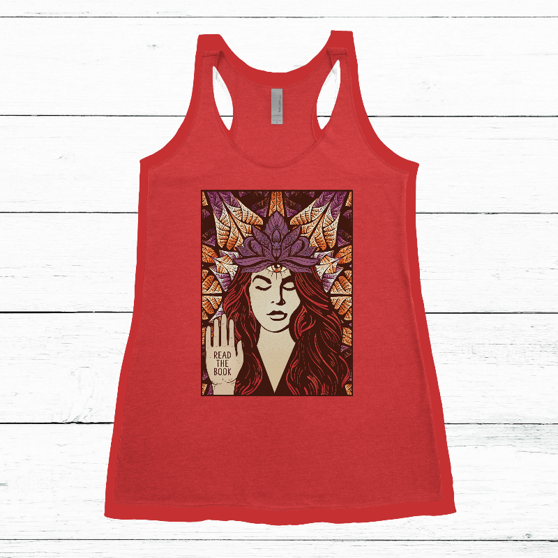 Women's Tank - Read The Book, Ruby Red