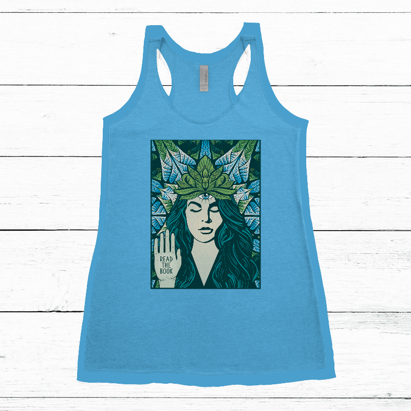 Women's Tank - Read The Book, Green Goddess