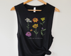 Women's Muscle Tank - 'Nothing But Flowers'