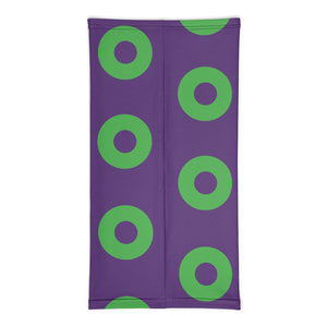 Donut Neck gaiter/FaceShield - Purple & Green