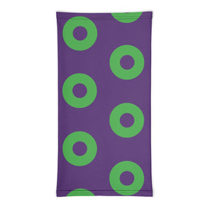 Donut Neck gaiter/FaceShield - Purple & Green