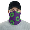 Donut Neck gaiter/FaceShield - Purple & Green