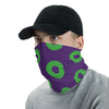 Donut Neck gaiter/FaceShield - Purple & Green
