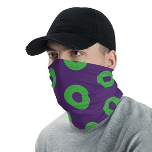 Donut Neck gaiter/FaceShield - Purple & Green