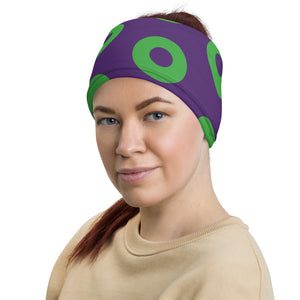 Donut Neck gaiter/FaceShield - Purple & Green