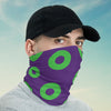 Donut Neck gaiter/FaceShield - Purple & Green