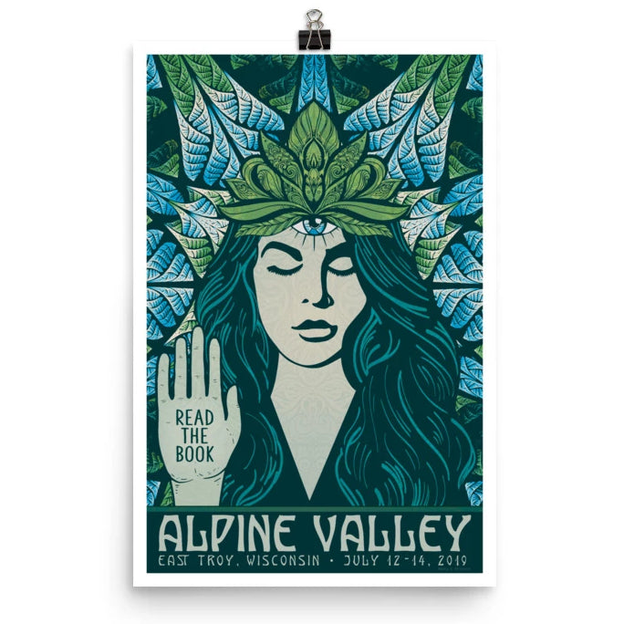 Phish Poster - Alpine Valley, East Troy WI 2019 Goddess Green
