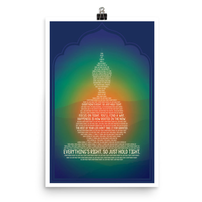 Lyrics Poster - Phish - Everything's Right Buddha