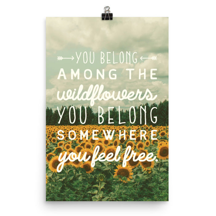 Lyrics Poster - Wildflowers