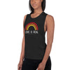 Women's Muscle Tank - Love is Real Not Fade Away