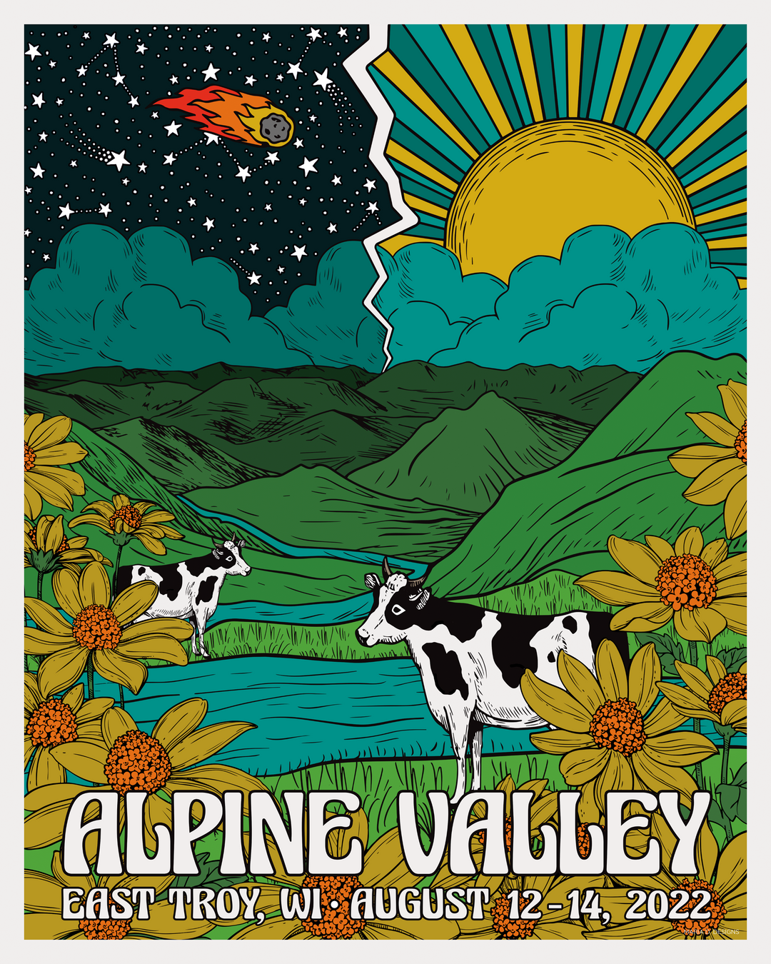 Phish Poster Alpine Valley, WI 2022 Mariaddesigns