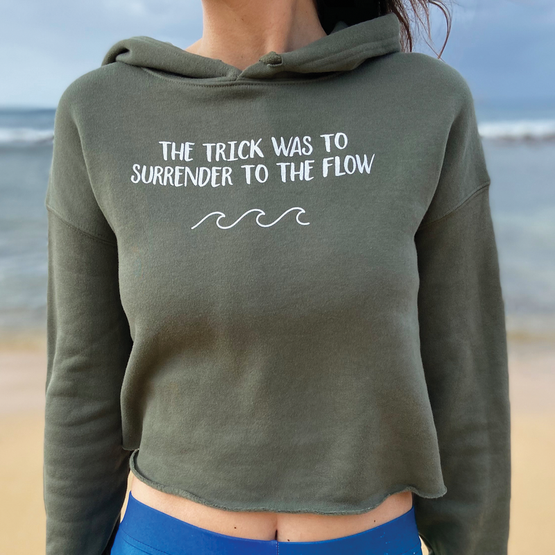 Surrender to the Flow Crop Hoodie