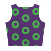 Donut Crop Top, Purple & Green