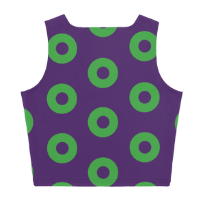 Donut Crop Top, Purple & Green