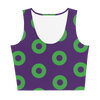 Donut Crop Top, Purple & Green