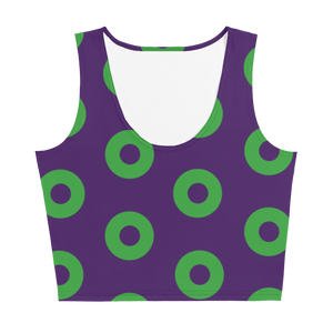 Donut Crop Top, Purple & Green