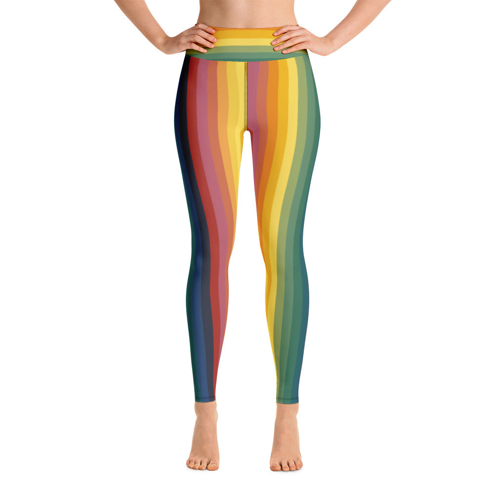 Rainbow Jerry High-Waist Leggings – Mariad-designs