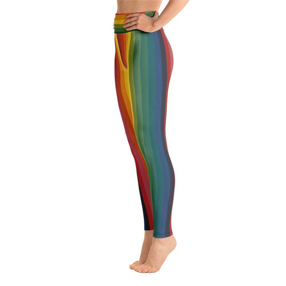 Rainbow Jerry High-Waist Leggings – Mariad-designs
