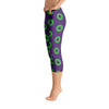Donut Leggings  - Capri, Purple/Green