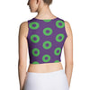 Donut Crop Top, Purple & Green