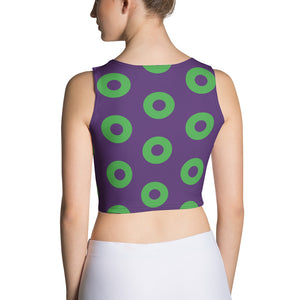 Donut Crop Top, Purple & Green